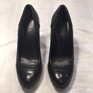 Tory Burch Black Leather Heels
